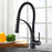 Lina Faucets Pull Out Spray Nozzle Kitchen Sink Taps - Versatile Functionality in Matte Black