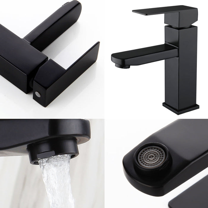 Lina Faucets Hot Cold Single Handle Black Water Bathroom Faucet - Stylish and Functional Basin Sink Faucet
