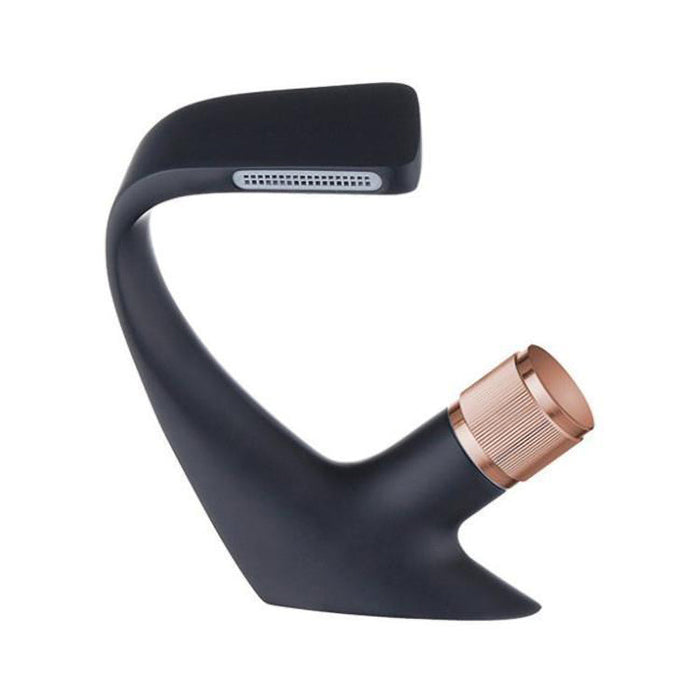 Black with a gold handle Bathroom Faucet with a Serene Waterfall Flow