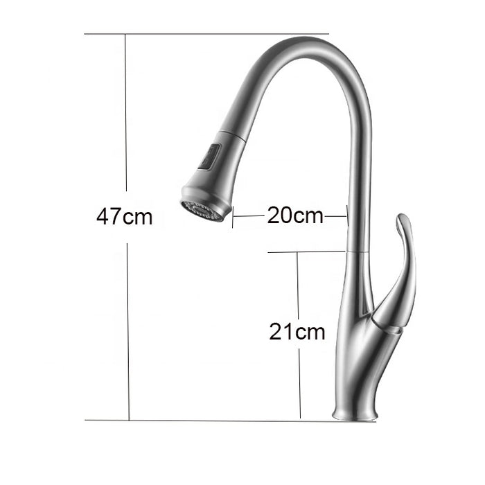 New Design Kitchen Faucet Hot And Cold Water Tap Brass Pull Down Mixer Faucet Kitchen