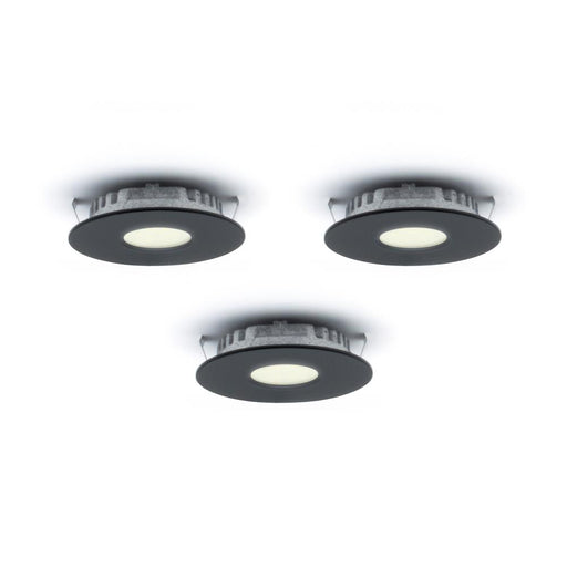 Dals Lighting K4001-BK Kit of 3 LED Superpuck Recess, 1.6W, 3000k, 168 Lumens - BK
