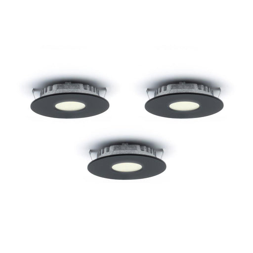 Dals Lighting K4001-BK Kit of 3 LED Superpuck Recess, 1.6W, 3000k, 168 Lumens - BK