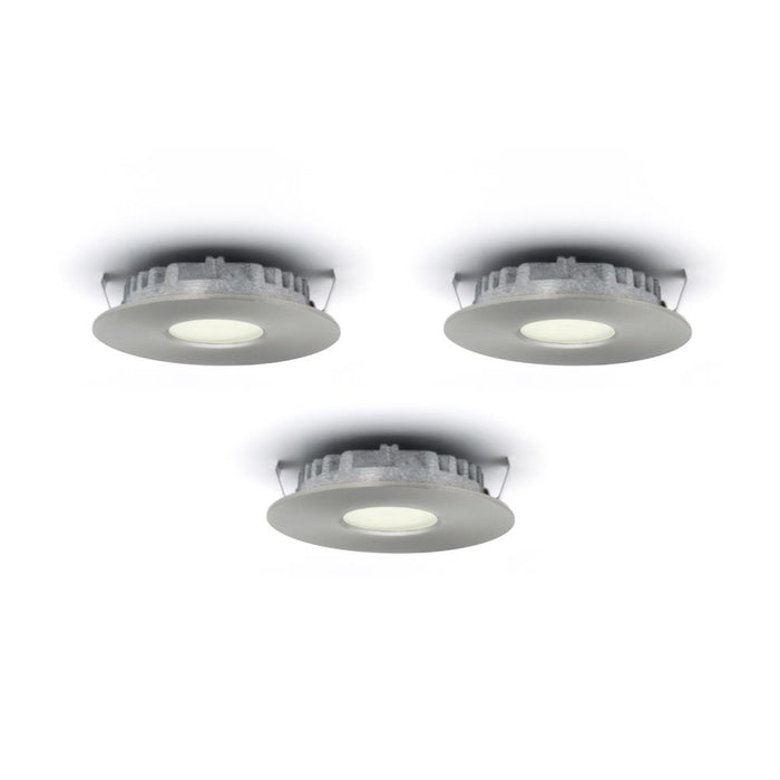 Dals Lighting K4001-SN Kit of 3 LED Superpuck Recess, 1.6W, 3000k, 168 Lumens - SN