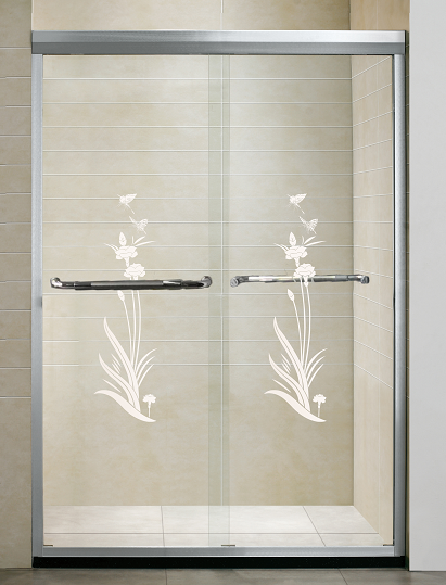 Q1524B-5' SHOWER GLASS 8MM DESIGN