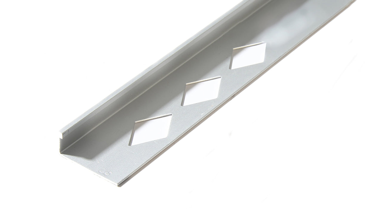 1/4''*8' METAL L-CHANNEL SATIN SILVER