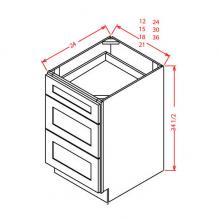 Casselberry Antique White - 3 Drawer Bases