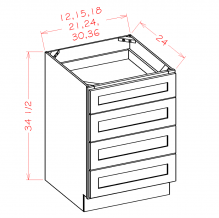 Casselberry Saddle - Four Drawer Base
