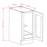 Shaker Cinder - Full Height Single Door Single Rollout Shelf Bases - SC-B18FH1RS, SC-B21FH1RS