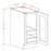 York Antique White - Full Height Single Door Double Rollout Shelf Bases, YAW-B18FH2RS, YAW-B21FH2RS