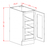 York Chocolate - Full Height Single Door Triple Rollout Shelf Bases, YC-B18FH3RS, YC-B21FH3RS