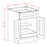 Torrance Dove - Double Door Single Rollout Shelf Bases