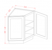 York Chocolate- Base End Cabinet YC-BEC24