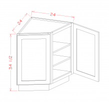 Shaker Grey - Base End Cabinet GS-BEC24