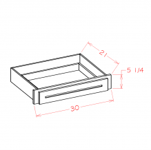 Shaker Dove - Desk Knee Drawer