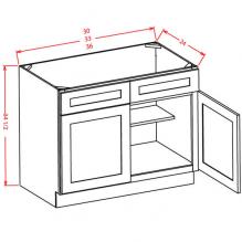 White Shaker - Sink Bases Kitchen Cabinet