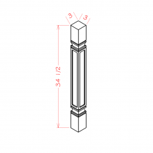 Shaker Dove - Decorative legs-SQDL