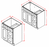 Torrance White - Vanity Combo Bases-Drawers Right, TW-V3021DR, TW-V3621DR