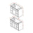 York Antique White - Vanity Double Drawer Base