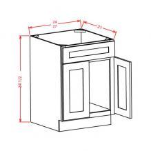 Casselberry Saddle - Vanity Sink Bases-Double Door Single Drawer Front, CS-VS24, CS-VS27