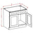 York Antique White - Vanity Sink Bases-Double Door Double Drawer Front, YAW-VS30, YAW-VS36