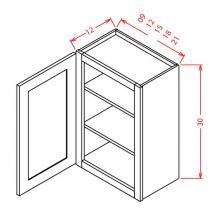 Shaker Dove - 30" High Wall Cabinets-Single Door