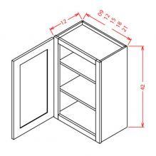 Shaker Cinder - 42" High Wall Cabinets-Single Door