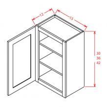 Shaker Cinder - Open Frame Wall Cabinets-Single Door