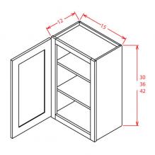 White Shaker - Open Frame Wall Cabinets-Single Door