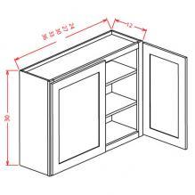 Casselberry Antique White - 30" High Wall Cabinets-Double Door