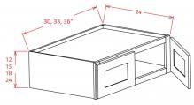 Casselberry Saddle - Refrigerator Wall Cabinets - 33" Wide