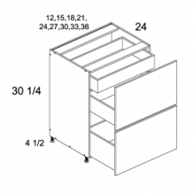 Two Drawer Bases with Inner Drawer