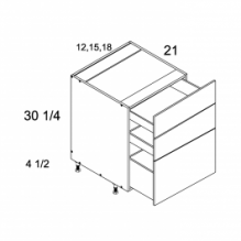 Three Drawer Vanity Base