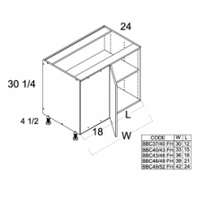 Full Height One Door Blind Base
