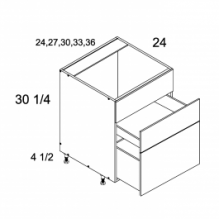 Two Drawer with False Front Range Base