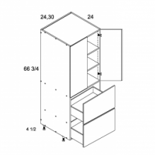 Tall Two Drawer Two Door Utility, PGW-T2DB2472, PGW-T2DB3072