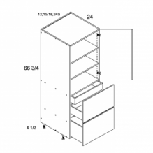 Tall with Two Drawer and One Inner Drawer Single Door