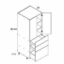 Tall with Three Drawer Two Door Utility, PGW-T3DB2472, PGW-T3DB3072