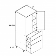 Tall with Three Drawer Two Door Utility, RCS-T3DB2472, RCS-T3DB3072