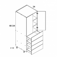 Tall with Four Drawer Two Door Utility, TGW-T4DB2472, TGW-T4DB3072