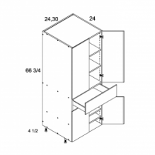 Tall with One Drawer Four Door Utility, ROS-TB2472, ROS-TB3072