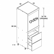 Tall One Oven with Two Drawer and One Inner Drawer, PGW-TOS2DBID3072