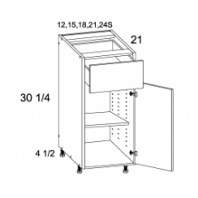 One Drawer One Door Vanity Base