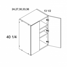 40 1/4" H Two Doors Wall Cabinets