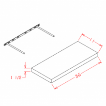 Torrance Dove - Floating Shelf