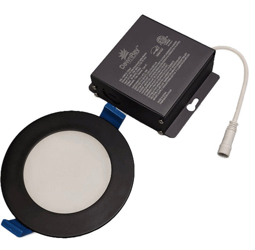 4'' BLACK TRIM LED POT LIGHT (3 LIGHT COLOUR OPTIONS: 3000K, 4000K AND 5000K) WITH JUNCTION BOX