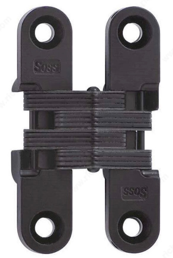 RICHELIEU 2-3/8" X 1/2" FULL MORTISE CONCEALED HINGE- Black,2 HINGES