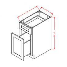 Shaker Cinder - Drawer File Base Cabinet SC-DFB18