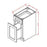 Shaker Espresso - Drawer File Base Cabinet SE-DFB18