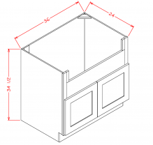 Shaker Cinder - Farm Sink Bases SC-FSB36