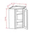 White Shaker - Open Frame Diagonal Corner Wall Cabinets
